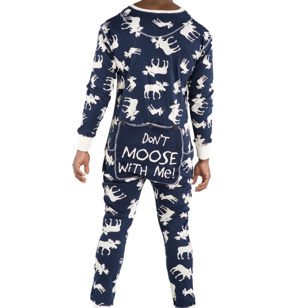 classic - Body Einteiliger Erwachsene Elch Blue - Lazyone Pyjama
