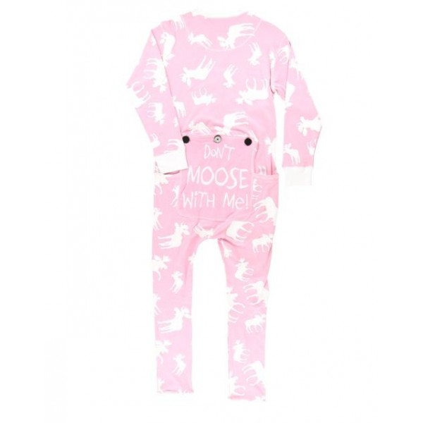 Lazyone Pyjama une pi ce Pink classic moose adulte Pyjamas gre