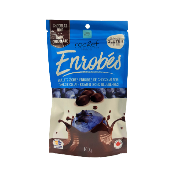 Bleuets sauvages enrobés de chocolat 100 g