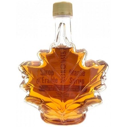 Golden Maple Syrup - Maple Leaf Glass Jar 250 ml