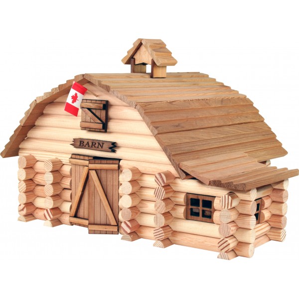 Homesteader Barn - Mini Log Cabins - Log cabin toys